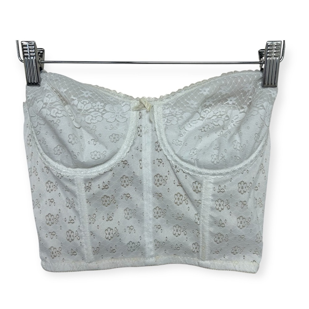 Vintage Avon Fashion White Corset Lace Fashion Bra Top